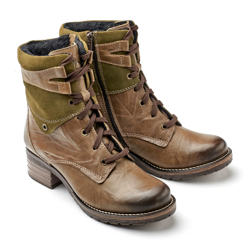Dromedaris Kara Suede Mid Boot (Women) - Olive Boots - Fashion - Mid Boot - The Heel Shoe Fitters