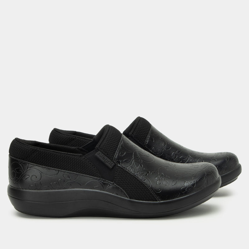 Duette Embloom Black Shoe | Alegria Shoes