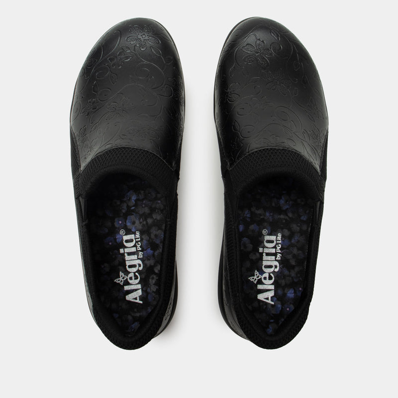 Duette Embloom Black Shoe | Alegria Shoes