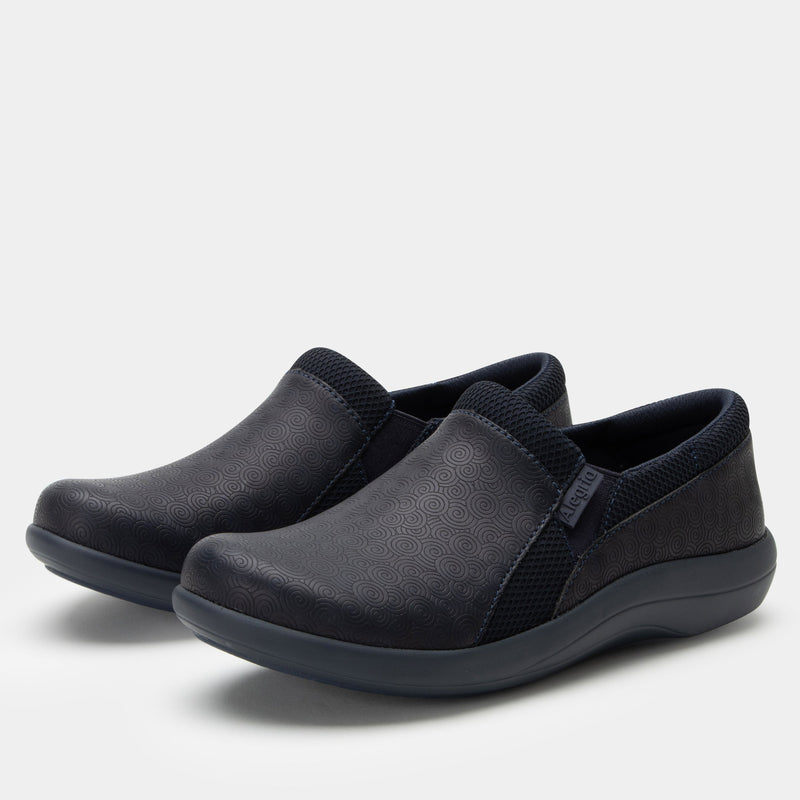 Duette Swirl Wind Navy sport rocker shoe on a lightweight responsive polyurethane outsole. DUE-6312_S1