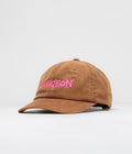 Dungeon Embroidered Logo Cap in Camel and Neon Pink