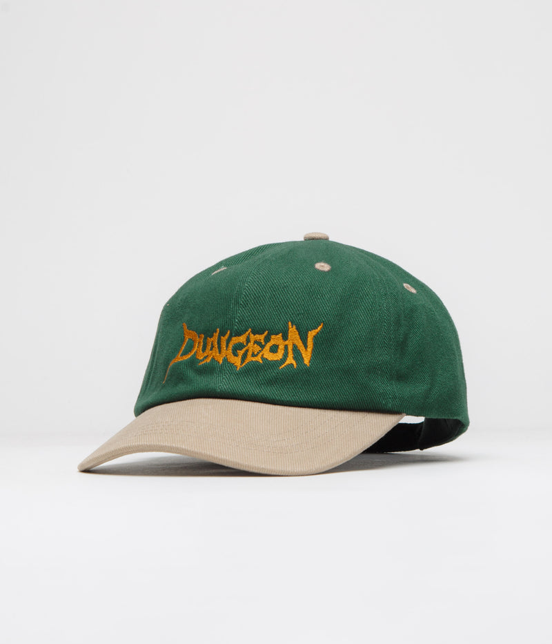 Dungeon Embroidered Logo Cap in Green Taupe and Copper