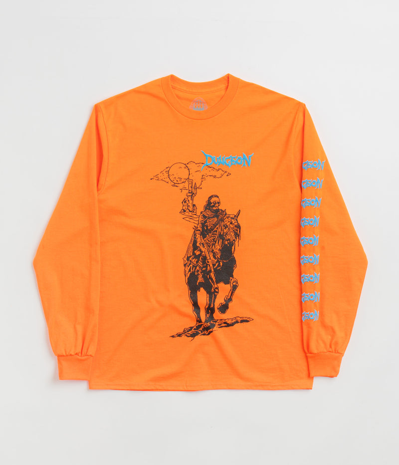 Dungeon Knight Castle Long Sleeve T-Shirt in Orange