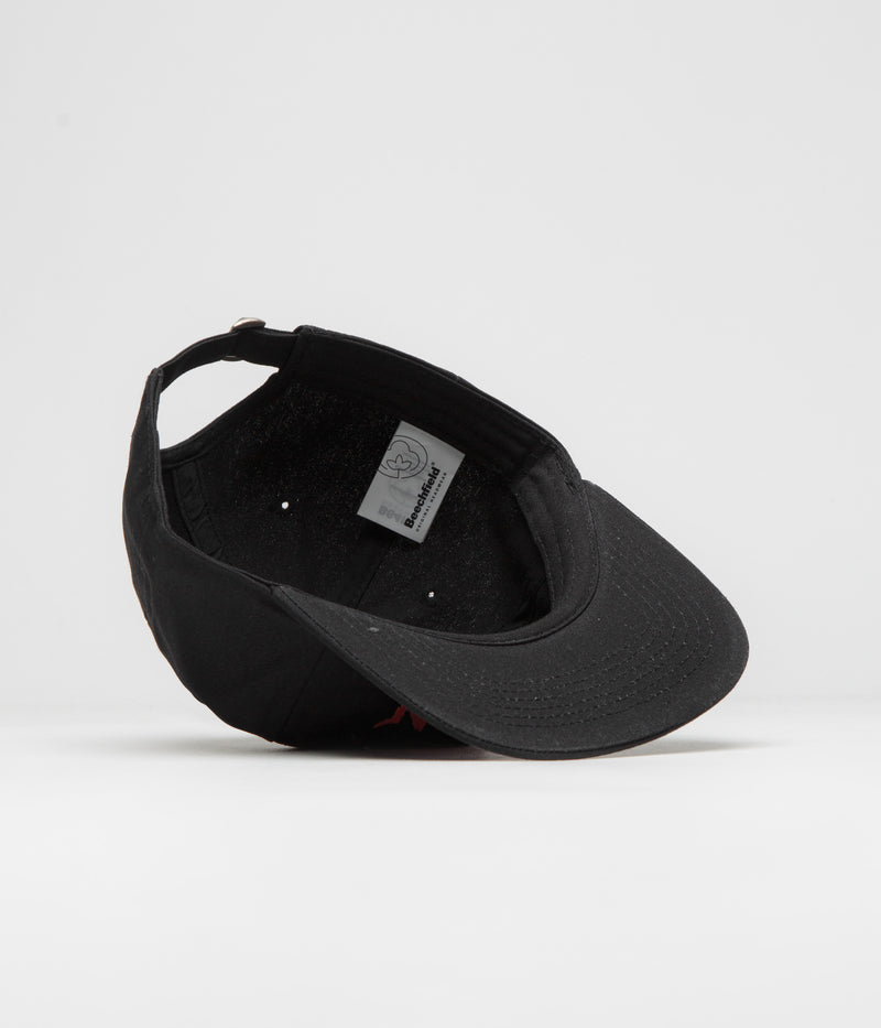Dungeon Organic Logo Cap in Black and Neon Orange