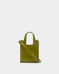 Easy Bally Small Tote Bag in Matcha Green Leather