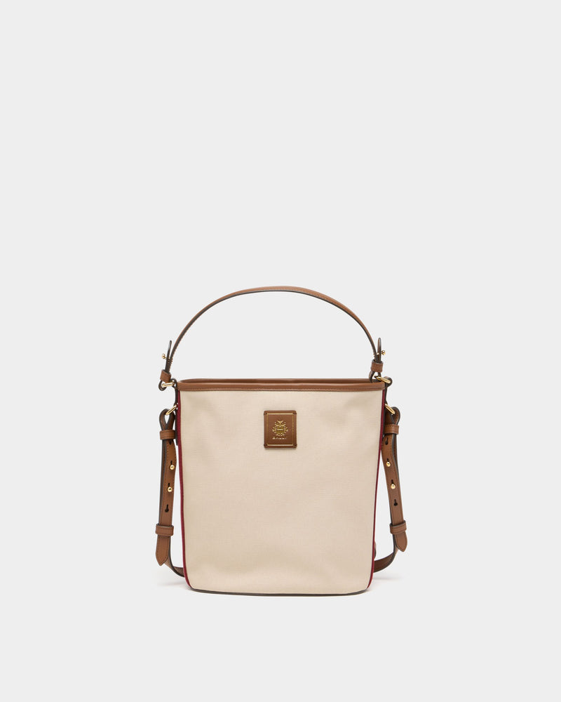 Edelbliss Bucket in Natural Canvas with a Bally Ribbon