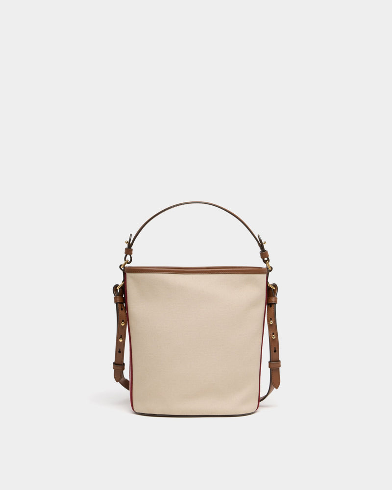 Edelbliss Bucket in Natural Canvas with a Bally Ribbon