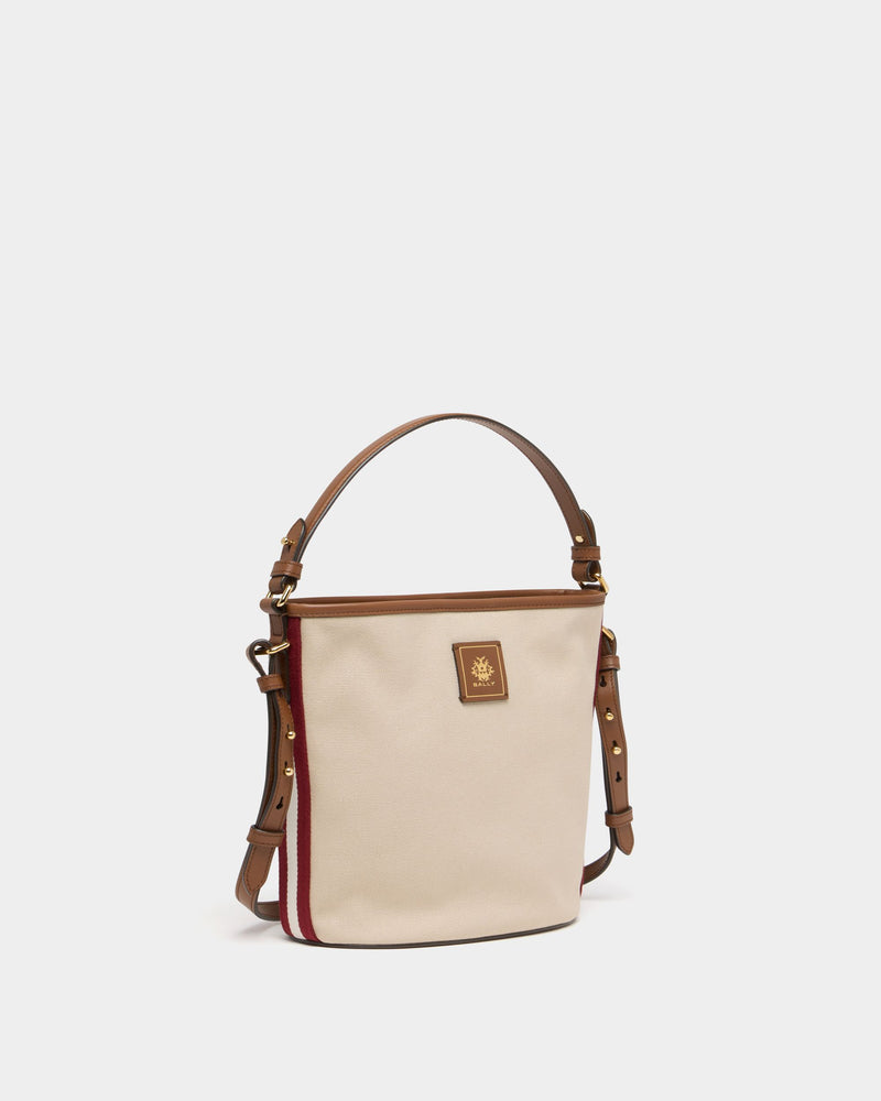 Edelbliss Bucket in Natural Canvas with a Bally Ribbon