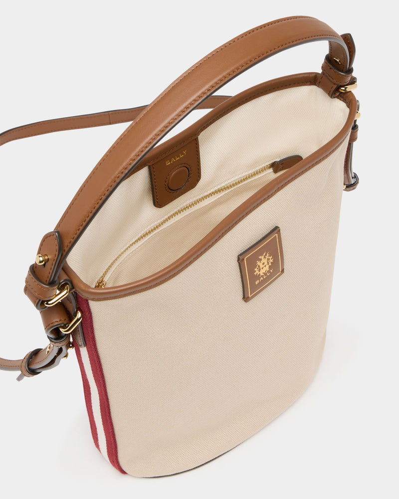Edelbliss Bucket in Natural Canvas with a Bally Ribbon
