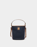 Edelbliss Bucket in Navy Blue Canvas with a Bally Ribbon
