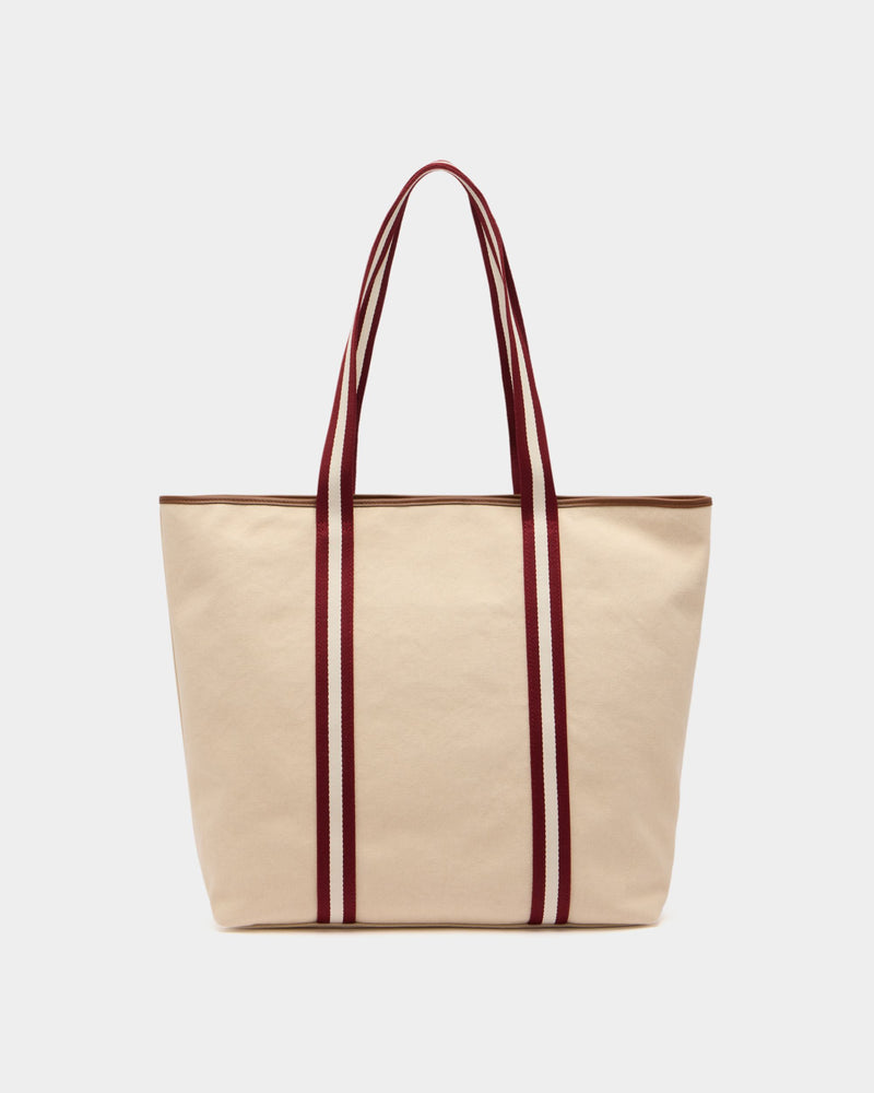 Edelbliss Tote Bag in Natural Canvas with Bally Ribbon