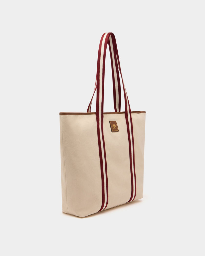 Edelbliss Tote Bag in Natural Canvas with Bally Ribbon