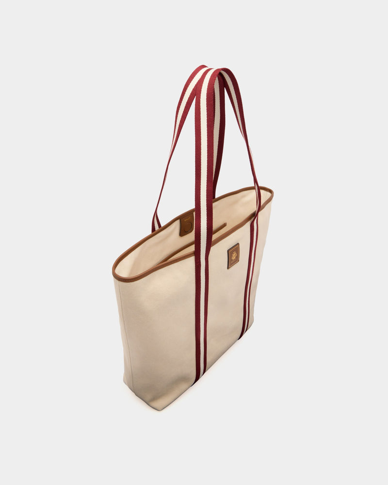 Edelbliss Tote Bag in Natural Canvas with Bally Ribbon