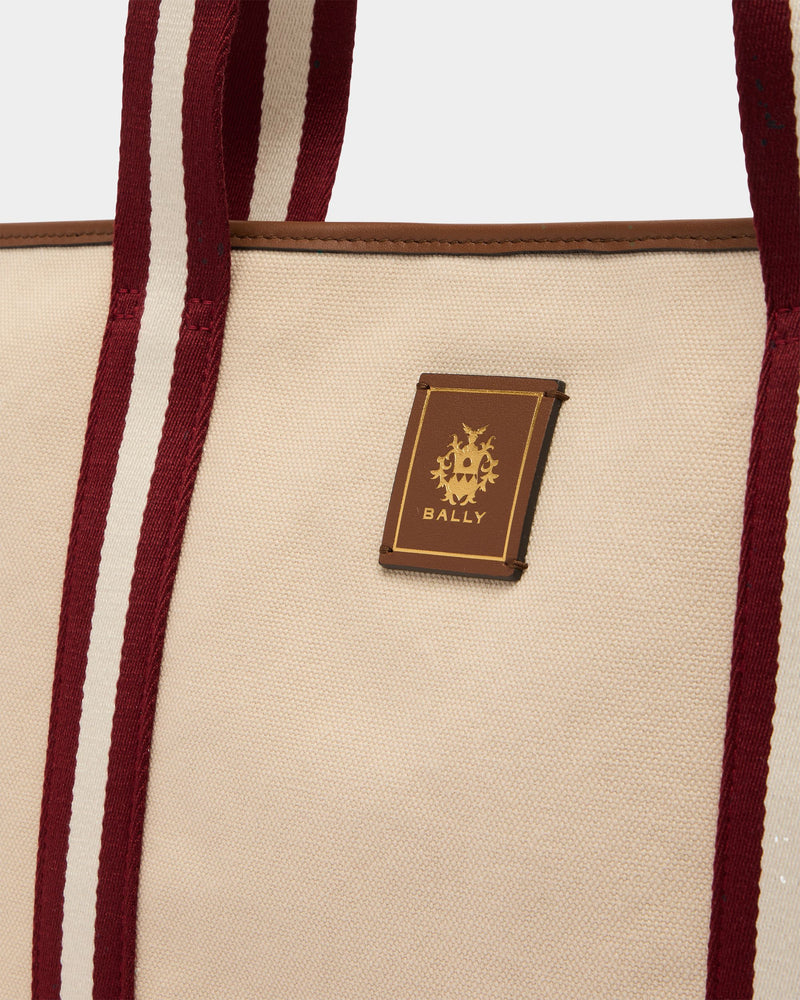 Edelbliss Tote Bag in Natural Canvas with Bally Ribbon