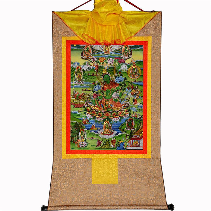 Eight Forms of Green Tara - Tibetan thangka painting, view 8