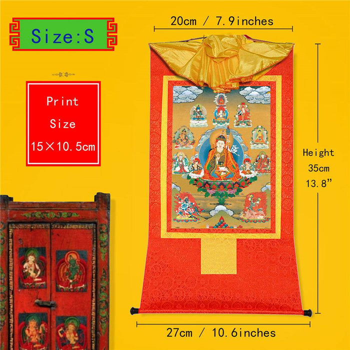 Eight Manifestations of Guru Rinpoche - Tibetan thangka painting, view 6