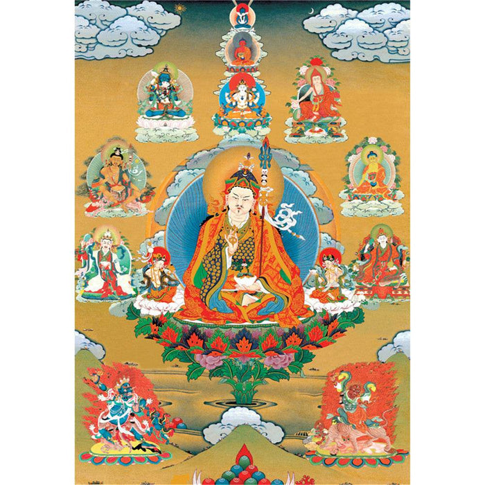 Eight Manifestations of Guru Rinpoche - Tibetan thangka painting, view 7