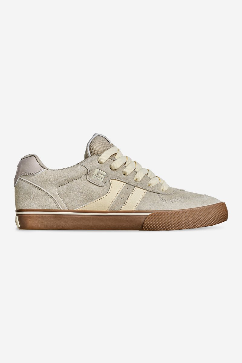 Globe Encore-2 skate shoe in grey with tobacco gum sole