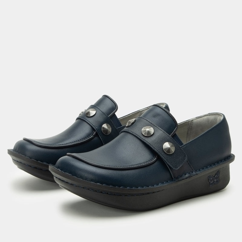 Ericka Navy Gloss Shoe | Alegria Shoes