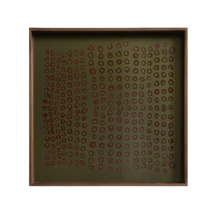 Ethnicraft Second Nature Square Tray – Square Wooden Tray with Clean Edges & Natural Grain Pattern