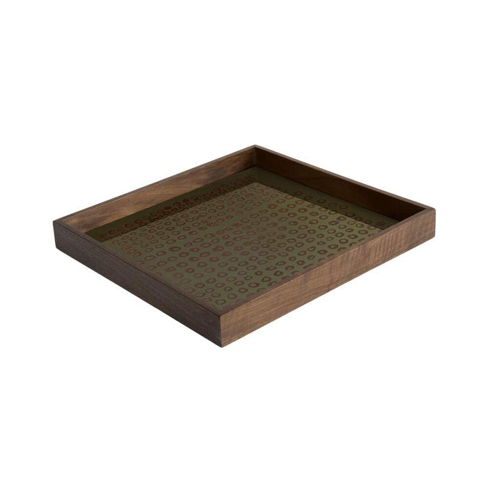 Ethnicraft Second Nature Square Tray – Square Wooden Tray with Clean Edges & Natural Grain Pattern