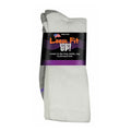 Extrawide Loose Fit Stays Up Cotton Crew Sock (Unisex) - White Accessories - Socks - Lifestyle - The Heel Shoe Fitters