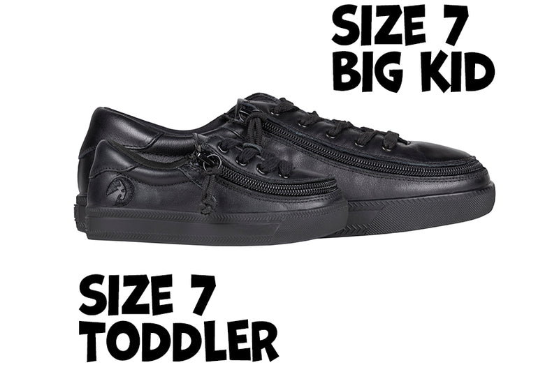 FINAL SALE - Black to the Floor Leather BILLY Classic Lace Lows