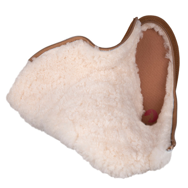 Open view of Kid's Chestnut BILLY Cozy Quilt Lux Boots, zipper shoes, like velcro, that are adaptive, accessible, inclusive and use universal design to accommodate an afo. BILLY Footwear is medium and wide width, M, D and EEE, are comfortable, and come in toddler, kids, mens, and womens sizing.