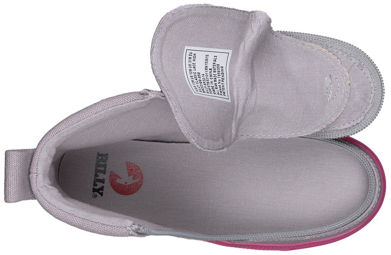 FINAL SALE - Grey/Pink BILLY Classic Lace High Tops