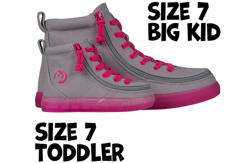 FINAL SALE - Grey/Pink BILLY Classic Lace High Tops