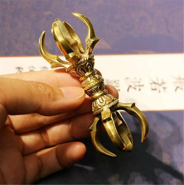 Five Pronged Vajra Dorje - Tibetan Buddhist vajra, view 4