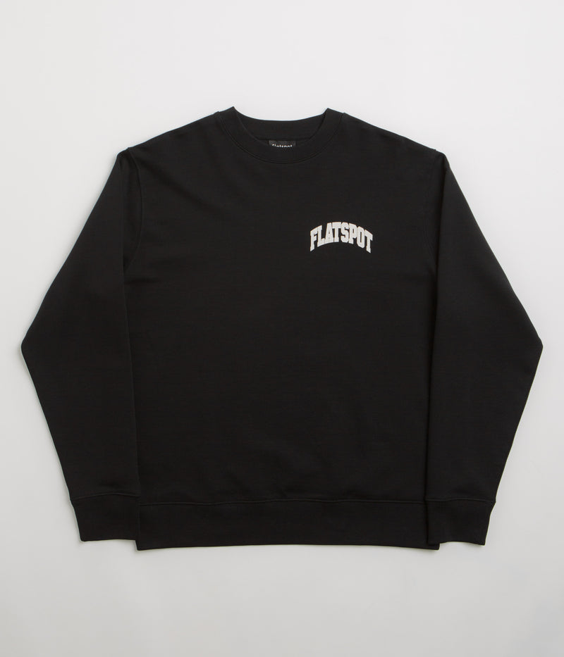 flatspot Collegiate Crewneck Sweatshirt in Black