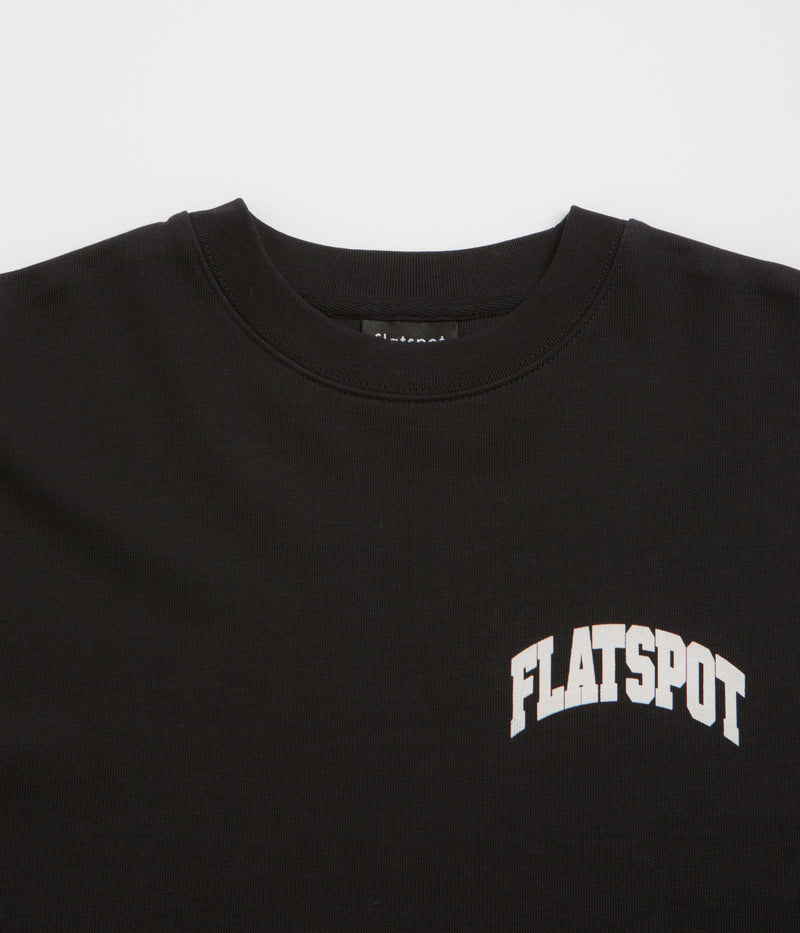 flatspot Collegiate Crewneck Sweatshirt in Black