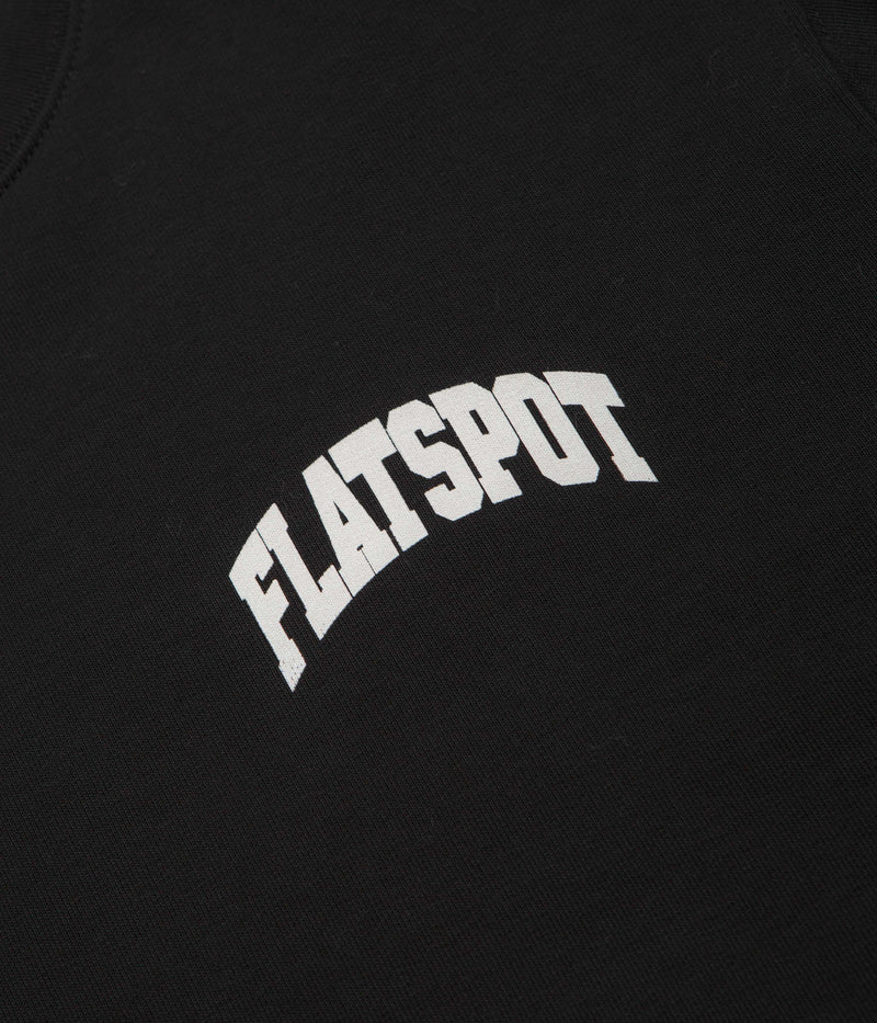 flatspot Collegiate Crewneck Sweatshirt in Black