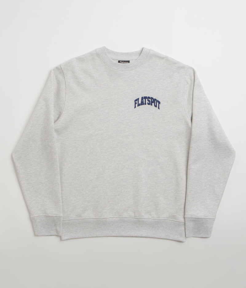 flatspot Collegiate Crewneck Sweatshirt in Cool Heather Grey