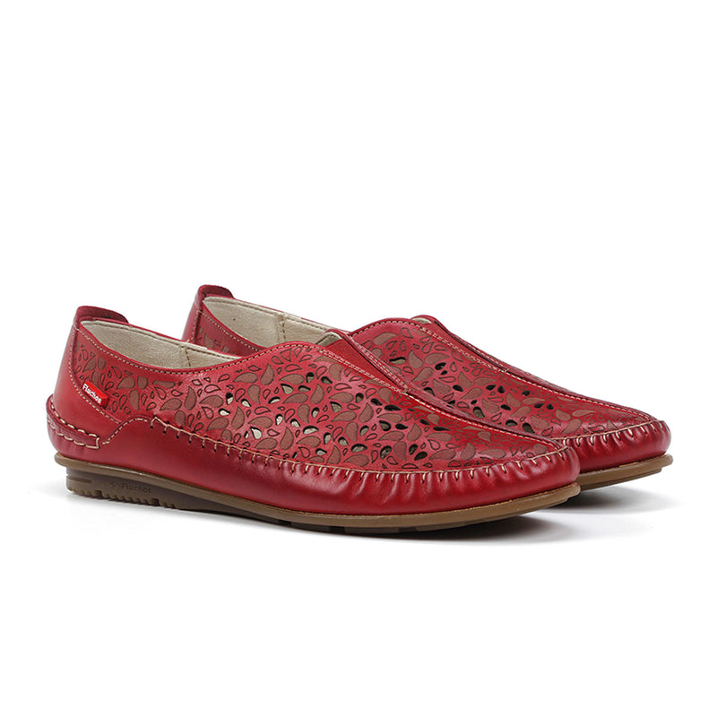 Fluchos Elsa F1182 Slip On (Women) - Red Dress-Casual - Slip On - The Heel Shoe Fitters