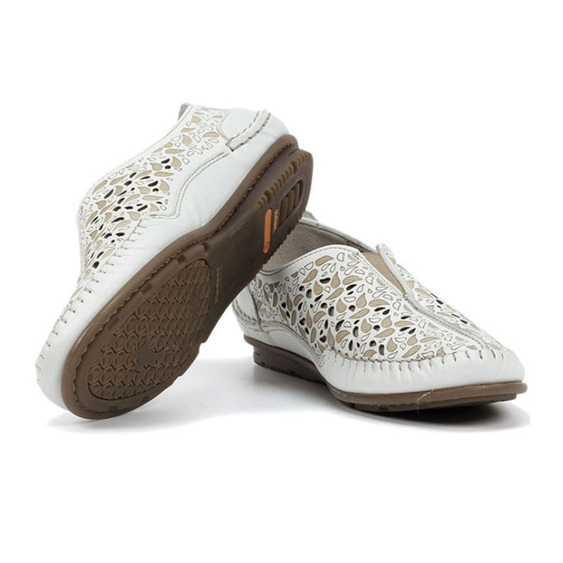 Fluchos Elsa F1182 Slip On (Women) - White Dress-Casual - Slip On - The Heel Shoe Fitters