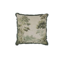 Forest & Cream Fringed Cushion