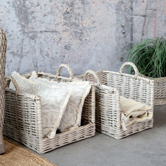 French Wicker Basket Set of 2