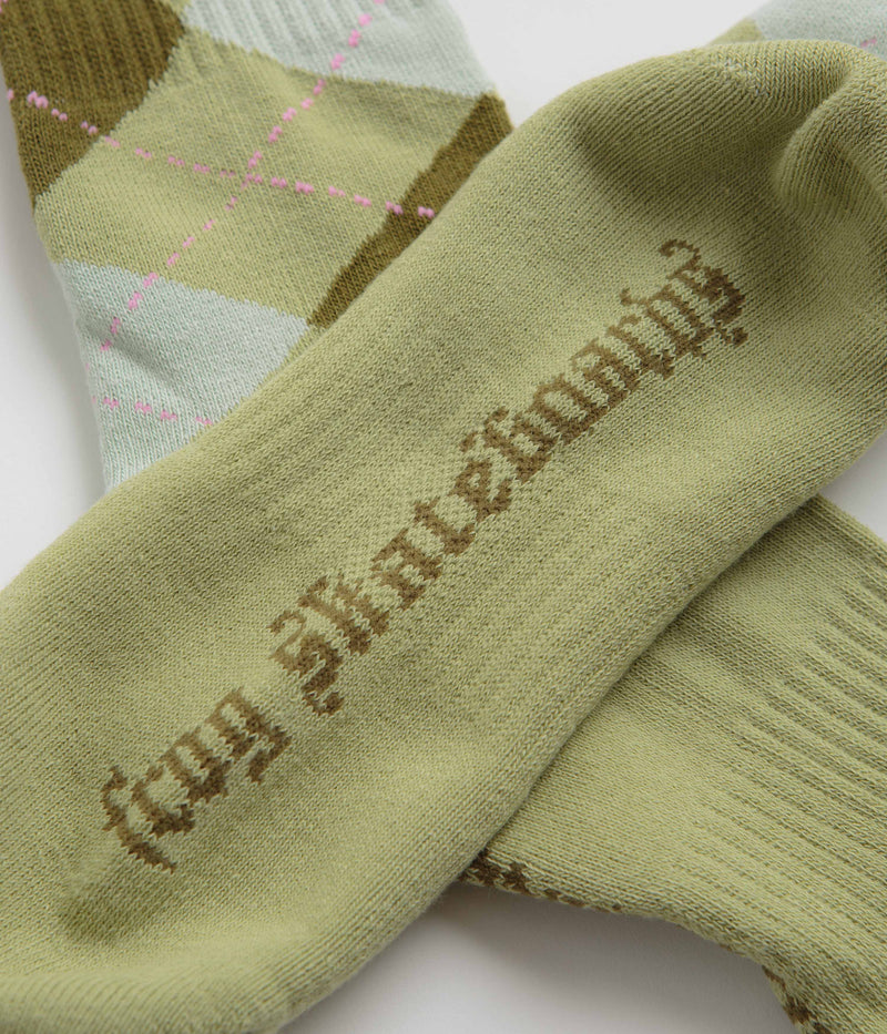 Frog Argyle Socks in Green