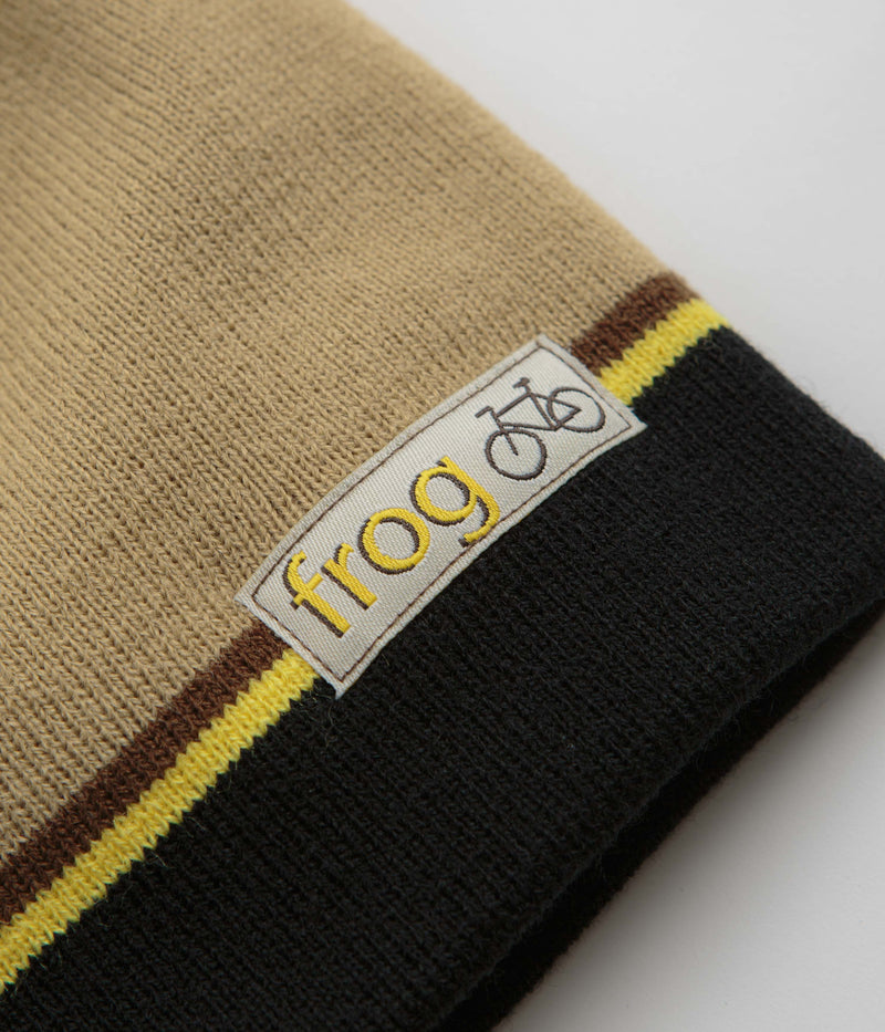 Frog Bicycle Beanie in Beige