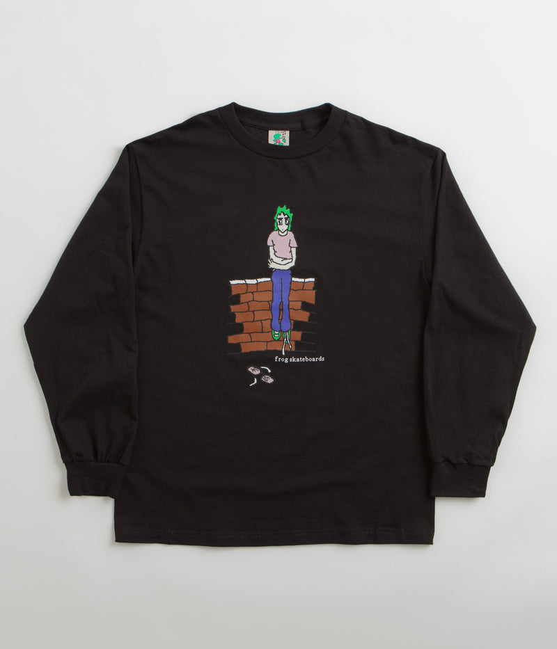 Frog Broken Glasses Long Sleeve T-Shirt in Black