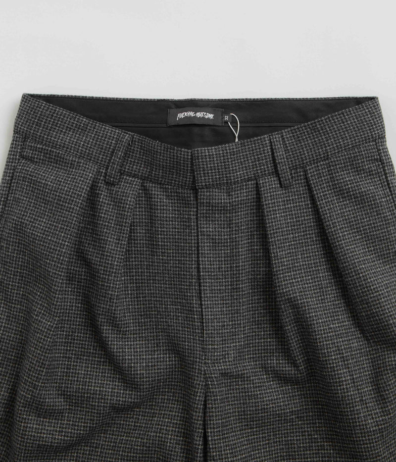Fucking Awesome Baggy Pleated Wool Pants in Shadow