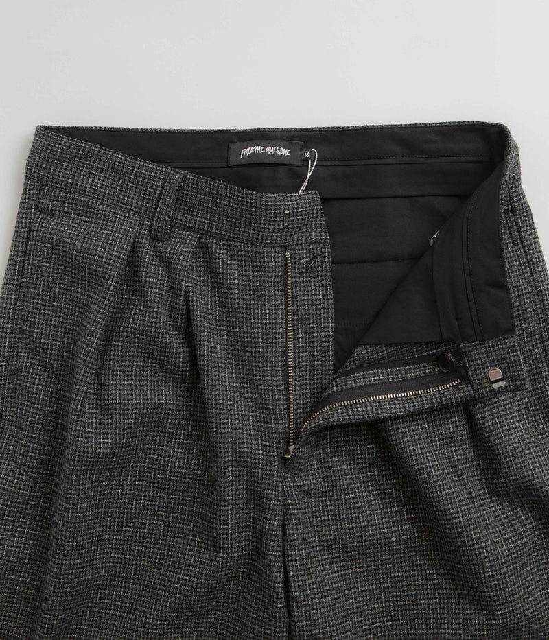 Fucking Awesome Baggy Pleated Wool Pants in Shadow