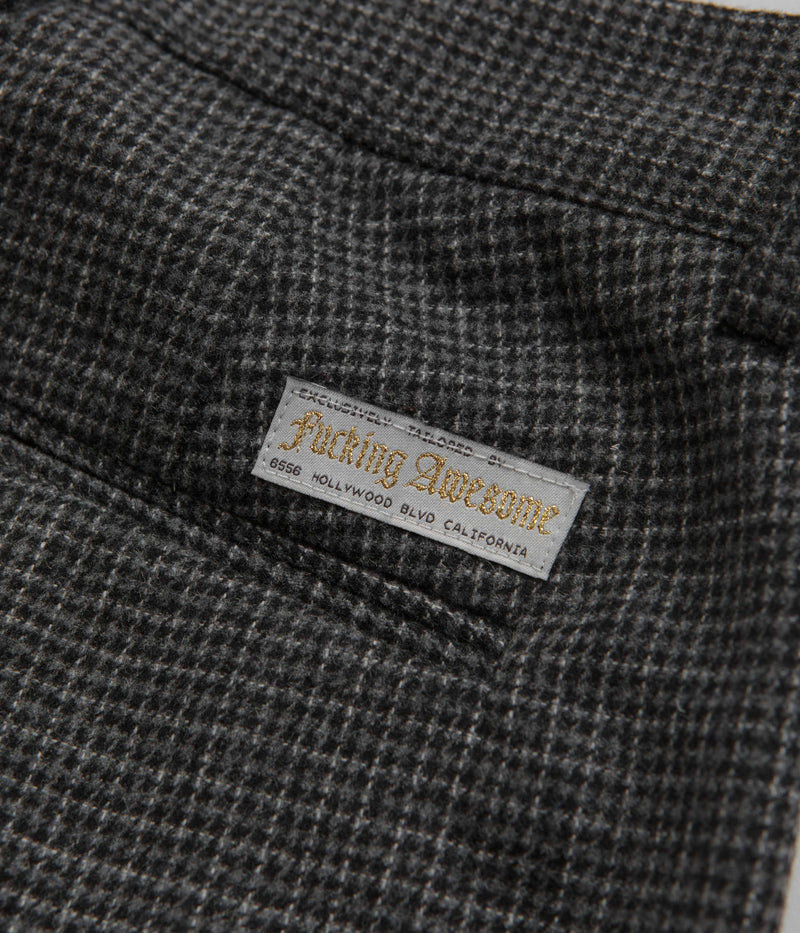 Fucking Awesome Baggy Pleated Wool Pants in Shadow