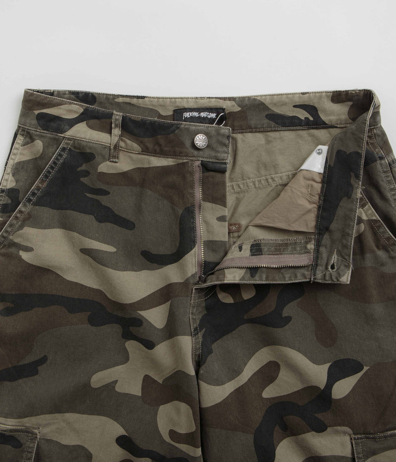Fucking Awesome Contacts Washed Baggy Cargo Pants in Camo