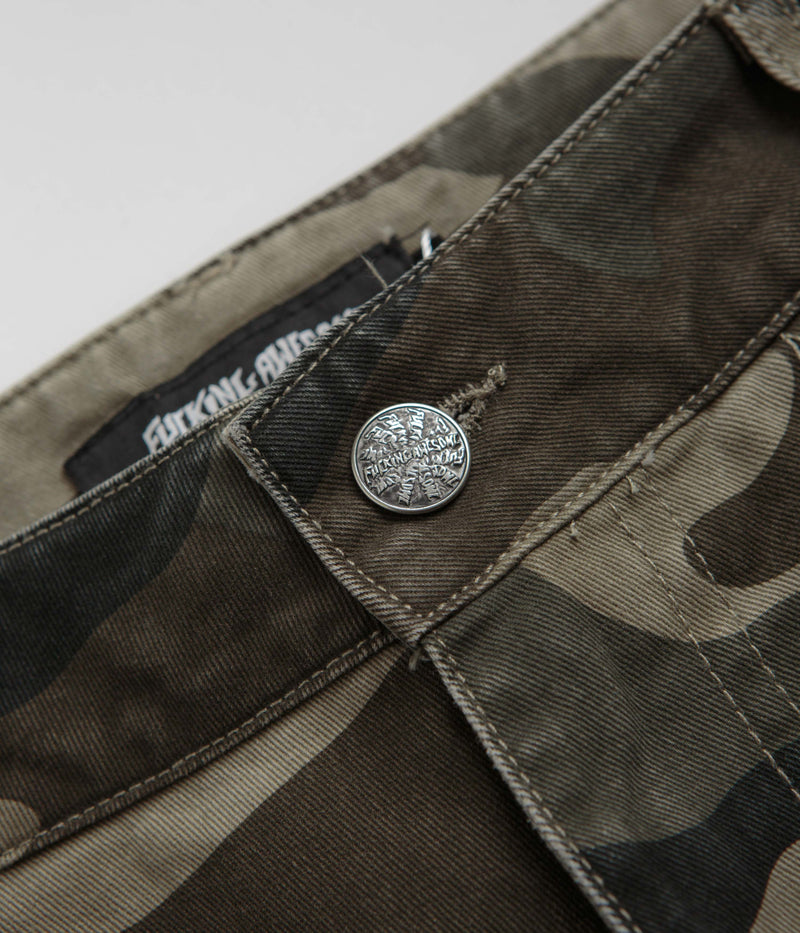 Fucking Awesome Contacts Washed Baggy Cargo Pants in Camo
