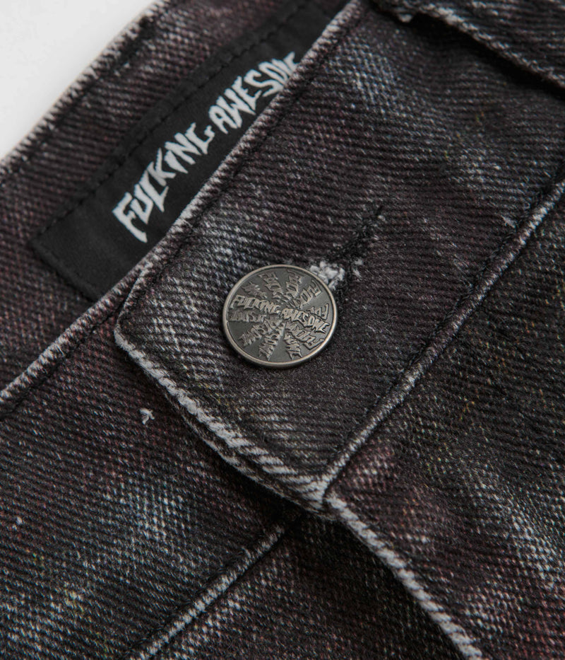 Fucking Awesome Distressed Plaid Fecke Jeans in Plaid