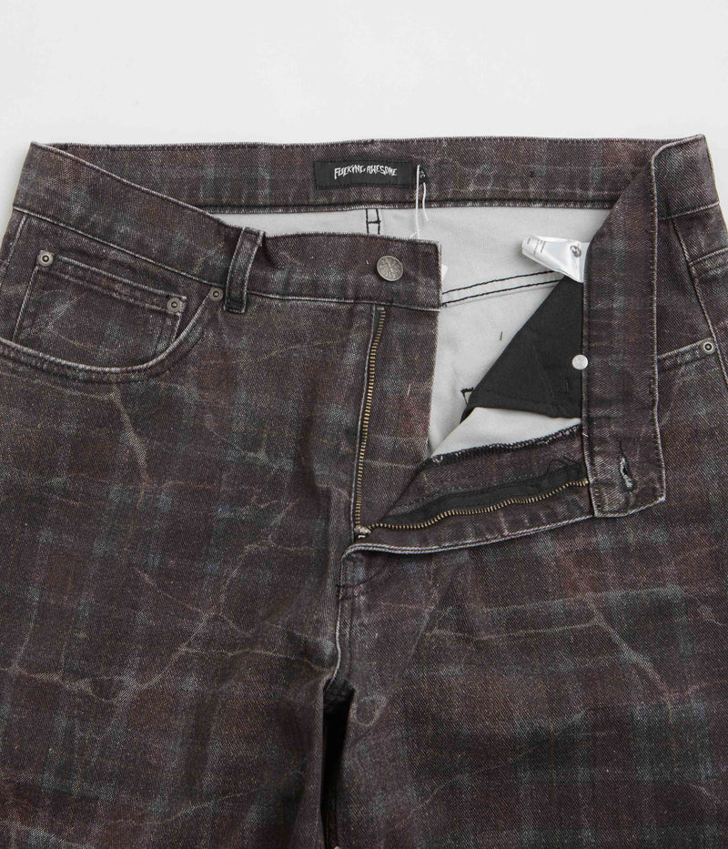 Fucking Awesome Distressed Plaid Fecke Jeans in Plaid