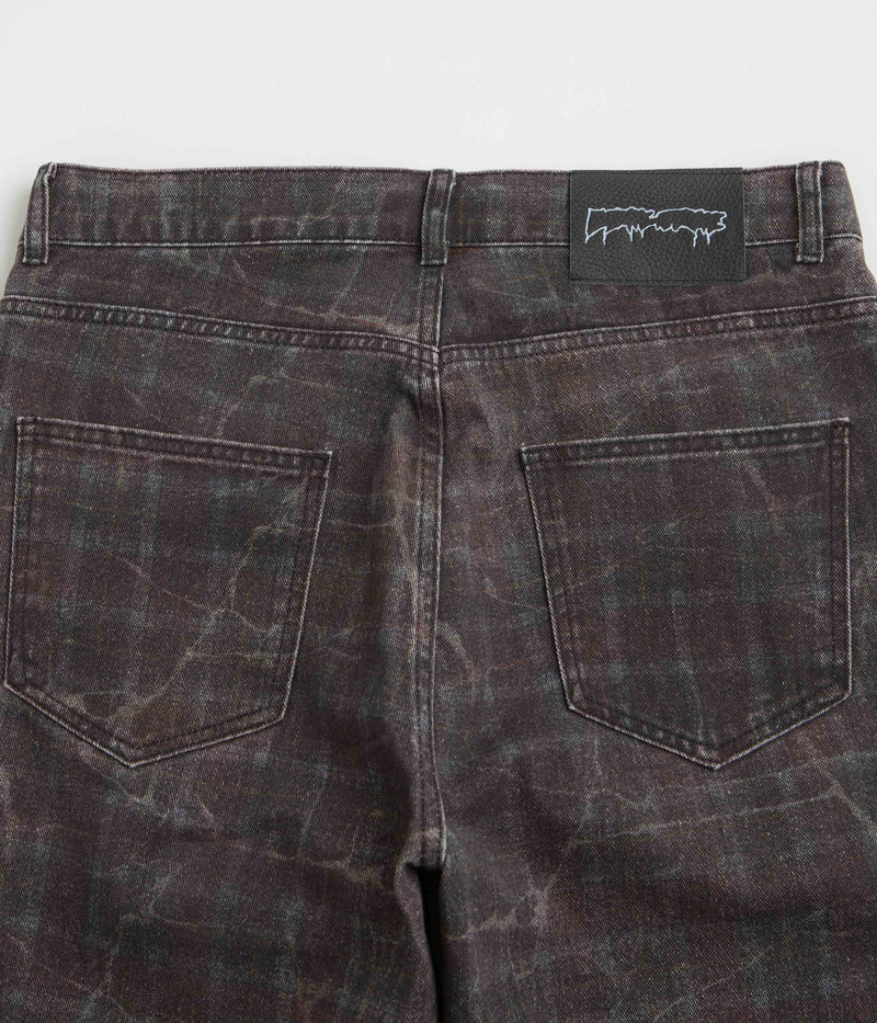 Fucking Awesome Distressed Plaid Fecke Jeans in Plaid